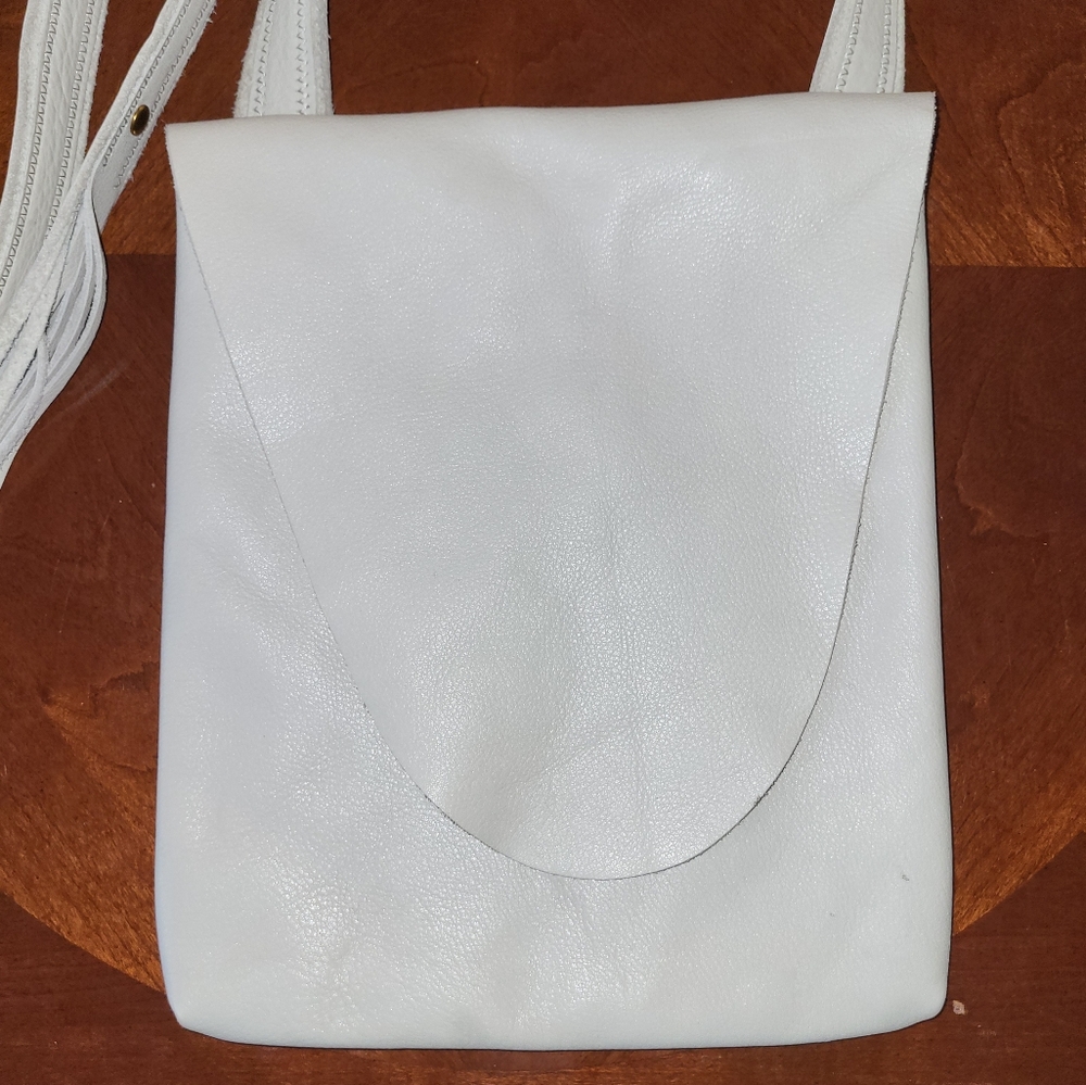 Hobo Cream Suede Genuine Leather Crossbody Bag - Picture 2 of 12